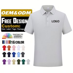 Camiseta Polo de Golf con Bordado Personalizado al por Mayor, Diseño de Camiseta Polo de Algodón de Alta Calidad, Camiseta Polo de Manga Corta con Logotipo para Hombre - Product Image 2