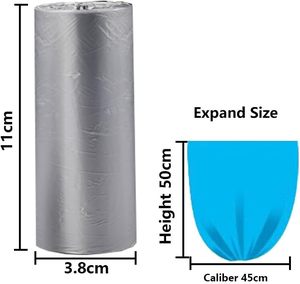 Huamaohengchun5 Rolls Small Trash Garbage BagsStrong Thin Material Disposable <b>Kitchen</b> Garbage Bags, Durable <b>Plastic</b> Trash Bags - Product Image 3