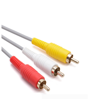 Kabel Komponen 1.8m Audio Video AV Komposit 3 RCA untuk N Wiis Output 480p Kabel AV untuk Wiis