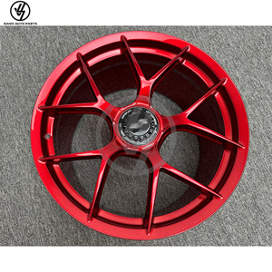 Nuevas Ruedas Monobloque de Aleación de Aluminio Rojo Personalizadas con Bloqueo Central para Carrera 991 de 20-24 Pulgadas - Product Image 4