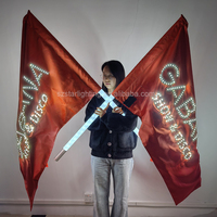 Drapeau lumineux LED personnalisé avec logo OEM pour fêtes, bars, salons, clubs, services VIP, affichage publicitaire, fournisseur de drapeaux lumineux