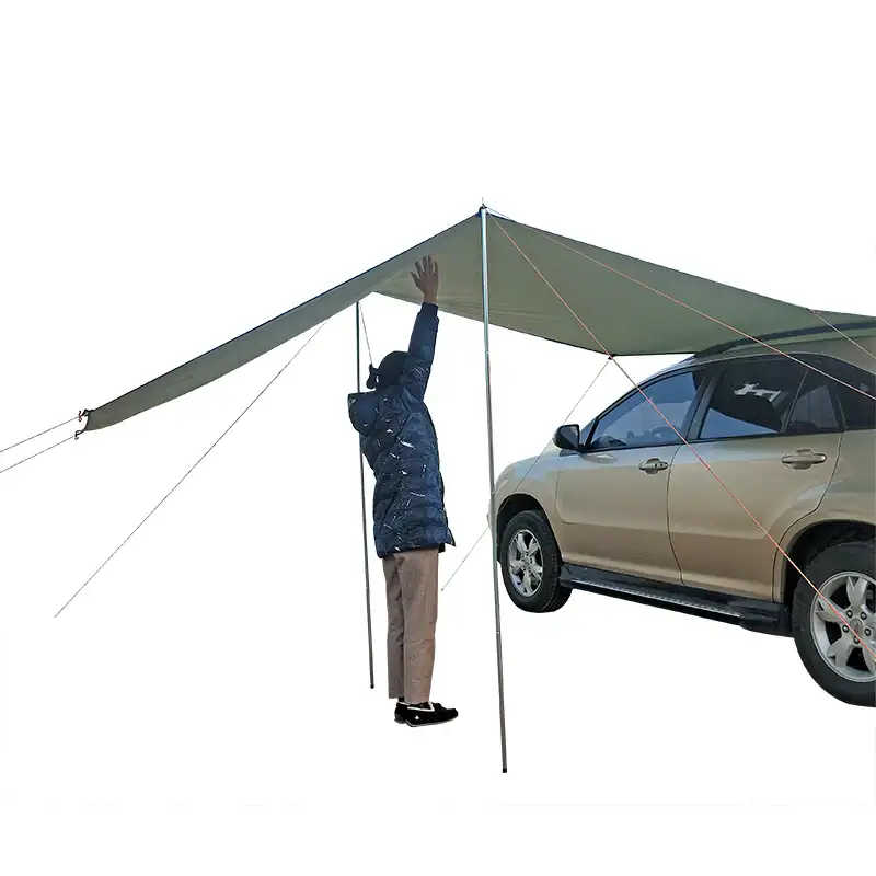 Araba tente su geçirmez araba gölge güneş gölge bahçe plaj şemsiye seyahat kamp çadır Tarp otomobil yan çatı yağmur gölgelik