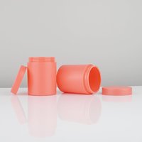 Pot cosmétique en plastique rechargeable et durable de 100 g avec couvercle à vis, emballage pour beurre corporel hydratant et soins de la peau