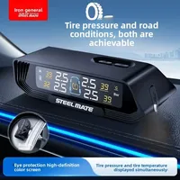 Sistema de Monitoreo de Presión de Neumáticos Inalámbrico Solar Steel Mate TPMS con Sensor Externo Integrado, Detector de Presión de Neumáticos Automático TPMS