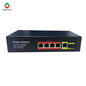 Kamera IP PoE Industri Poe Splitter 10/100 150 meter Built-In 48V 1000Mbps 10Gbps <span class=keywords><strong>4</strong></span>+2 Poe Switch <span class=keywords><strong>4</strong></span> Port SNMP QoS Stackable - Product Image 2