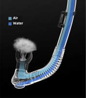 Sucette en silicone liquide de qualité alimentaire plongée professionnelle spéciale respiration libre plongée avec tuba