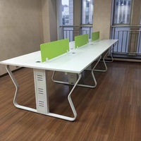 Scrivania Direzionale Economica in MDF, Moderna Scrivania per Ufficio, Tavolo per Riunioni e Reception, Tavolo da Lavoro per Capo
