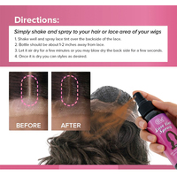 Spray de teinture pour dentelle, pour perruques, étiquette privée, personnalisé, résistant à l'eau, en rose, pour couverture rapide