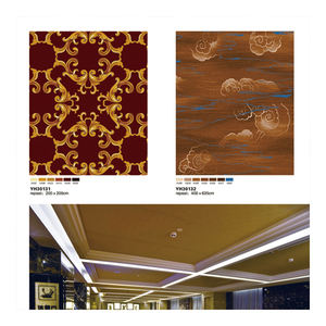 <span class=keywords><strong>Tapis</strong></span> de Bal Rouge de Luxe Kaili Elegance, Motif Carré Jacquard Imprimé, Matière Nylon PP, Dos en Latex Anti-Bactérien, Prière - Product Image 3