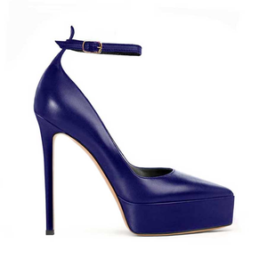 2026 Sexy <span class=keywords><strong>Décolleté</strong></span> in Pelle Rossa con Cinturino alla Caviglia, Tacchi a Spillo 14 CM, Scarpe da Ballo Stile Formale, <span class=keywords><strong>Décolleté</strong></span> con <span class=keywords><strong>Tacco</strong></span> da Donna - Product Image 2