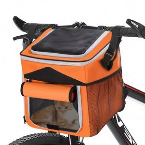 Free Sample Outdoor Travel <b>Bike</b> Sports Cat <b>Dog</b> Carrier Case Bicycle Front <b>Dog</b> Bag <b>Basket</b> Bicycle Pet Carrier <b>with</b> Rain Cover - Product Image 1