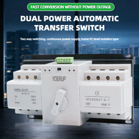 Commutateur de transfert automatique ATS triphasé 4P 4 pôles 63A 100A 125A AC 230V double alimentation automatique et manuelle