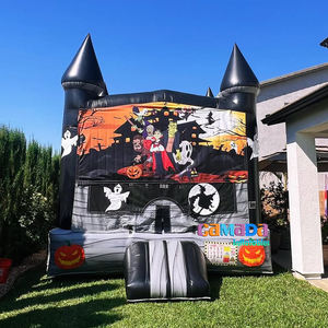 La Casa de rebote inflable de Halloween con temática espeluznante puede cambiar las pancartas Jumping Bouncer Castle Moon Bouncy para fiesta de vacaciones - Product Image 4
