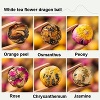Boules de thé blanc chinois faites à la main, naturelles, 6 saveurs différentes, fleurs séchées mélangées, boules de thé blanc