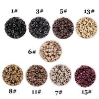 Anneaux micro en aluminium doublés de silicone de 4 mm, 4,5 mm, 5 mm, 5,5 mm pour extensions capillaires – Vente en gros