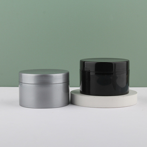 Bouteille de crème à large ouverture personnalisée en noir et <span class=keywords><strong>argent</strong></span>, bouteille en plastique pour poudre dentaire, pot de cire pour cheveux, pot de masque, boîte de crème pour les yeux, boîte de crème pour le visage - Product Image 6