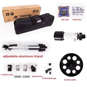 천문학 망원경 굴절 70mm 조리개 400mm 하늘 감시자 우주 관측 달 어린이를위한 삼각대와 스코프 - Product Image 5