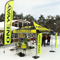 Tente Pliante d'Extérieur Imperméable Gazebo 3x3m, Promotionnel pour Événements Publicitaires, Barnum Pliant