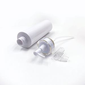 Bouteilles en plastique PET blanches à épaule plate, très vendues, pour shampoing, huile corporelle et après-shampoing, flacon cosmétique en plastique - Product Image 2