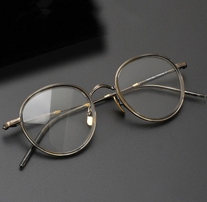 Siêu Ánh Sáng Tinh Khiết Titan + Acetate Vòng Khung Kính Retro Tortoiseshell Thời Trang Kính Khung - Product Image 4