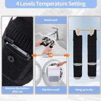 Chaussettes chauffantes pour hommes et femmes, rechargeables, lavables, électriques, 8 heures, 4 niveaux de chauffage, pour la chasse, le camping, la randonnée, le ski, le cyclisme
