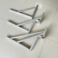 Supports muraux triangulaires en aluminium durables pour climatiseurs/pompes à chaleur – Dimensions personnalisables, réglables et fixes