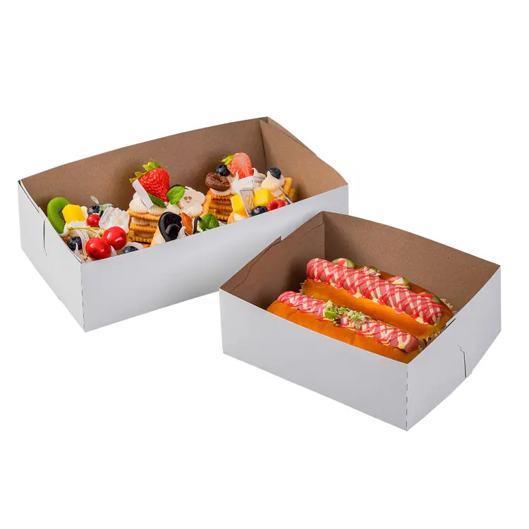 Plateau en papier kraft jetable pour sushi à emporter avec logo imprimé personnalisé plateau marron pour nourriture et bateau