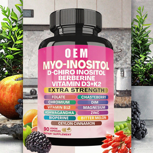Cápsulas de Mioinositol, D-Chiroinositol, Berberina y Vitamina D3+K2, Suplemento Dietético Vegano, 60 Unidades - Product Image 3