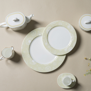 Assiettes en Porcelaine Fine P&T Motif <span class=keywords><strong>Pissenlit</strong></span>, Vaisselle Ronde de 8 et 10,5 Pouces pour Hôtels, Banquets, Traiteurs, Vente en Gros - Product Image 1