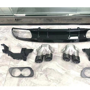 Accessoires de voiture W205 <span class=keywords><strong>C43</strong></span> Style lèvre arrière quatre sorties lèvre arrière pare-chocs lèvre arrière pour Benz Classe C W205 2015-2020 - Product Image 4