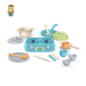 Juego de Juguetes de Cocina para Niños - Juego de 15 Piezas - Cocina de Gas, Ollas, Platos, Tazas, Tazones - Product Image 1