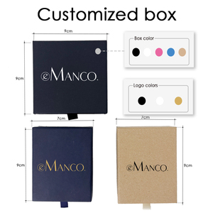 Cajas de Regalo Rectangulares con Logotipo EManco para Collares, Pulseras y Pendientes, Tamaño 2.5CM, Ecológicas, Venta al Por Mayor, Envío Directo - Product Image 2