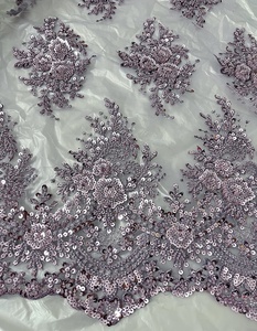 2023 New Design Factory Wholesale Wedding Bridal <strong>Lace</strong> <strong>Fabric</strong> <strong>Heavy</strong> Bead <strong>Lace</strong> <strong>Fabric</strong> - Product Image 5