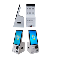 Kiosque tactile de libre-service de bureau, terminal de paiement automatique tout-en-un sous Windows avec imprimante thermique, lecteur de cartes RFID et scanner QR