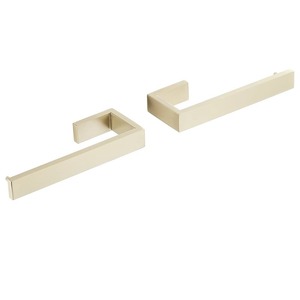 Porte-serviettes mural en acier inoxydable doré, petite taille, sans perçage, pour salle de bain - Product Image 5