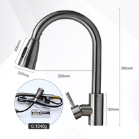 Robinet monotrou blanc mitigeur évier robinet 201 acier inoxydable 3 voies 3 voies évier de cuisine robinet avec extractible