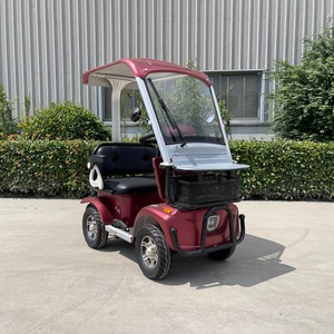 Voiturette <span class=keywords><strong>de</strong></span> golf électrique 2 places 4 roues 60V 800W avec roues en alliage, contrôleur 15 tubes et toit ouvrant pour le transport du personnel des clubs <span class=keywords><strong>de</strong></span> golf - Product Image 6