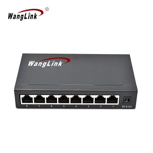 Wanglink管理不可能なデスクトップネットワークスイッチ8ポート101001000mRJ45ポート5/12/24/48V電源