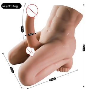 Neues festes Halbkörper-Big-Butt-Masturbation spielzeug für Frauen mit dickem und langem realistischem Touch-<span class=keywords><strong>Penis</strong></span> für Frauen - Product Image 6