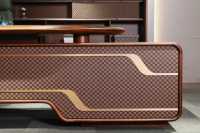 Bureau de direction moderne en acier avec tiroir, table individuelle pour patron, mobilier de bureau commercial en gros