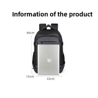 Sac à dos pour ordinateur portable de grande capacité à la mode Business Casual Design à plusieurs compartiments Stockage rationnel et tissu hydrofuge