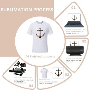 Venta al por Mayor Camiseta de Sublimación de Alta Calidad 100% Poliéster en Blanco con Cuello Redondo y Logo Personalizado - Product Image 6