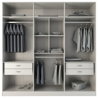 Penderies détachables en blanc mat, style européen, modulable, placard personnalisé pour armoire