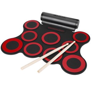 Electronic <b>Drum</b> 9 Pad Foldable Roll Up <b>Drum</b> Set With Drumsticks And Sustain Pedal For Practice And Gaming - Product Image 5