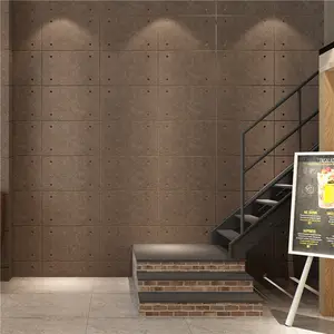 Kertas Dinding 3D Beludru Kulit Rusa Tiga Dimensi Kertas Dinding Latar Belakang Kamar Tidur Ruang Tamu Kuku Willow Kotak-kotak