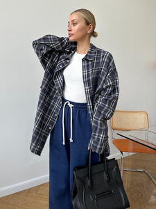 <span class=keywords><strong>Chemise</strong></span> à <span class=keywords><strong>carreaux</strong></span> pour femmes à manches longues poche femmes Blouses chemises Vintage ample Y2K Streetewar élégant décontracté <span class=keywords><strong>femme</strong></span> Blouses hauts - Product Image 6