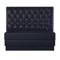 Cabine ristorante personalizzate stile americano Cafe in pelle nera in legno commerciale Bar ristorante mobili stand posti a sedere