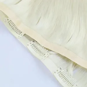 Großhandel 100% Human Russian Clip-in Haar verkäufer 24 Zoll Real 12a Virgin Plus Remy Seamless Pu 100Human Clip In Haar verlängerungen