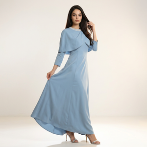 Robe longue musulmane élégante pour femmes avec encolure en strass, formelle, ODM - Product Image 1