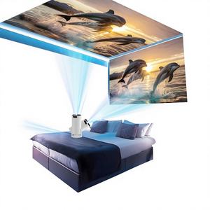 Projecteur intelligent portable GDHM HY3002 Mini 1080P LED/LCD avec Wi-Fi double bande, Android 11, Wi-Fi 6, prise US, pour cinéma maison intelligent intégré - Product Image 5